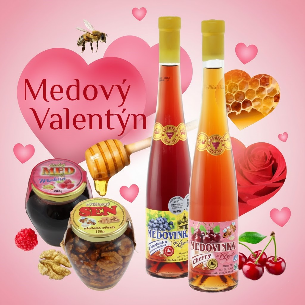 medový valentýn růžový